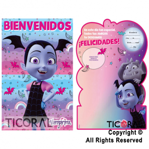 VAMPIRINA AFICHE BIENVENIDO Y RECORDATORIO x 2